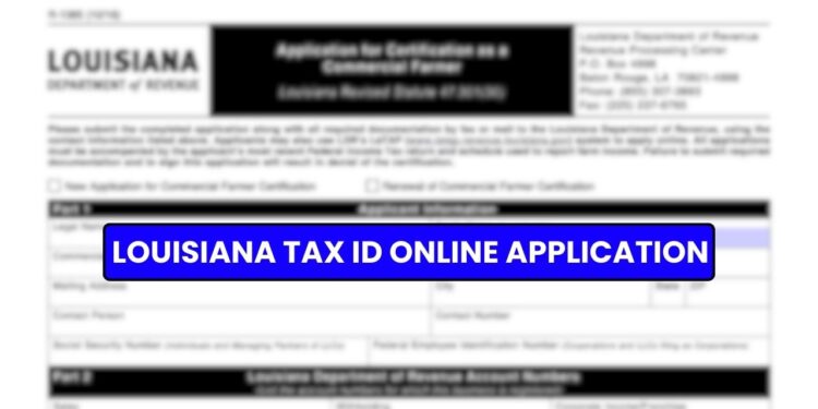 Louisiana Tax ID Online Application